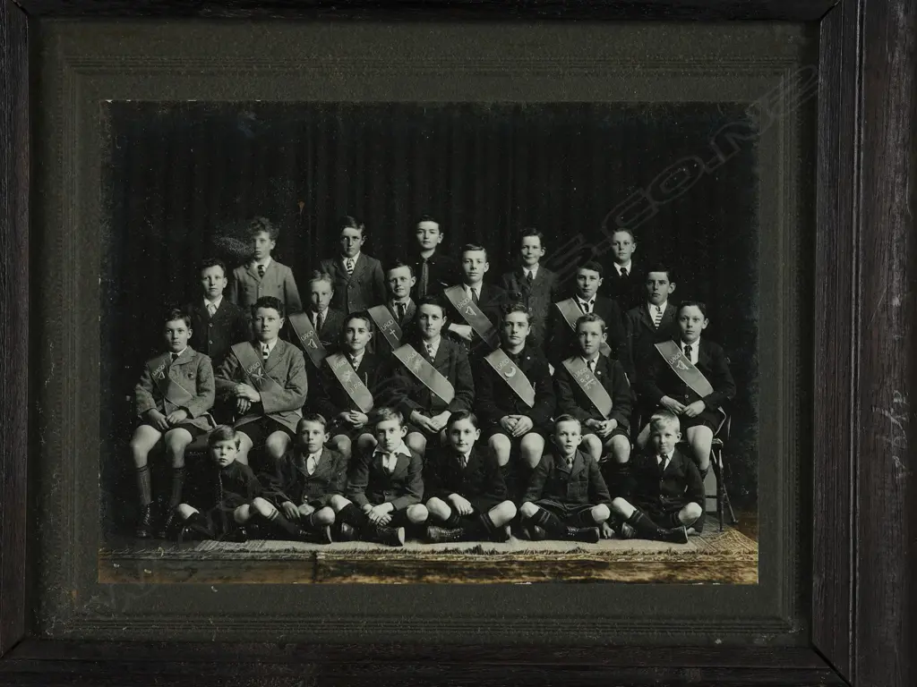 Unidentified photographer 'United Ancient Order of Druids youth division', NZ, c.1920, mounted photographic print, 149 x Image 1++