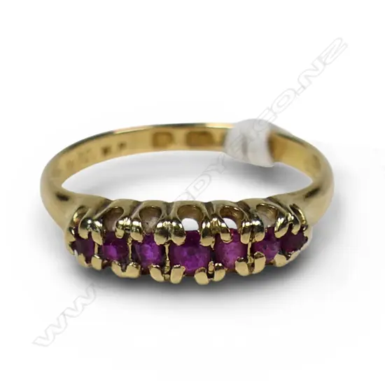 18CT GOLD AND RUBY RING 2.12gm SIZE K