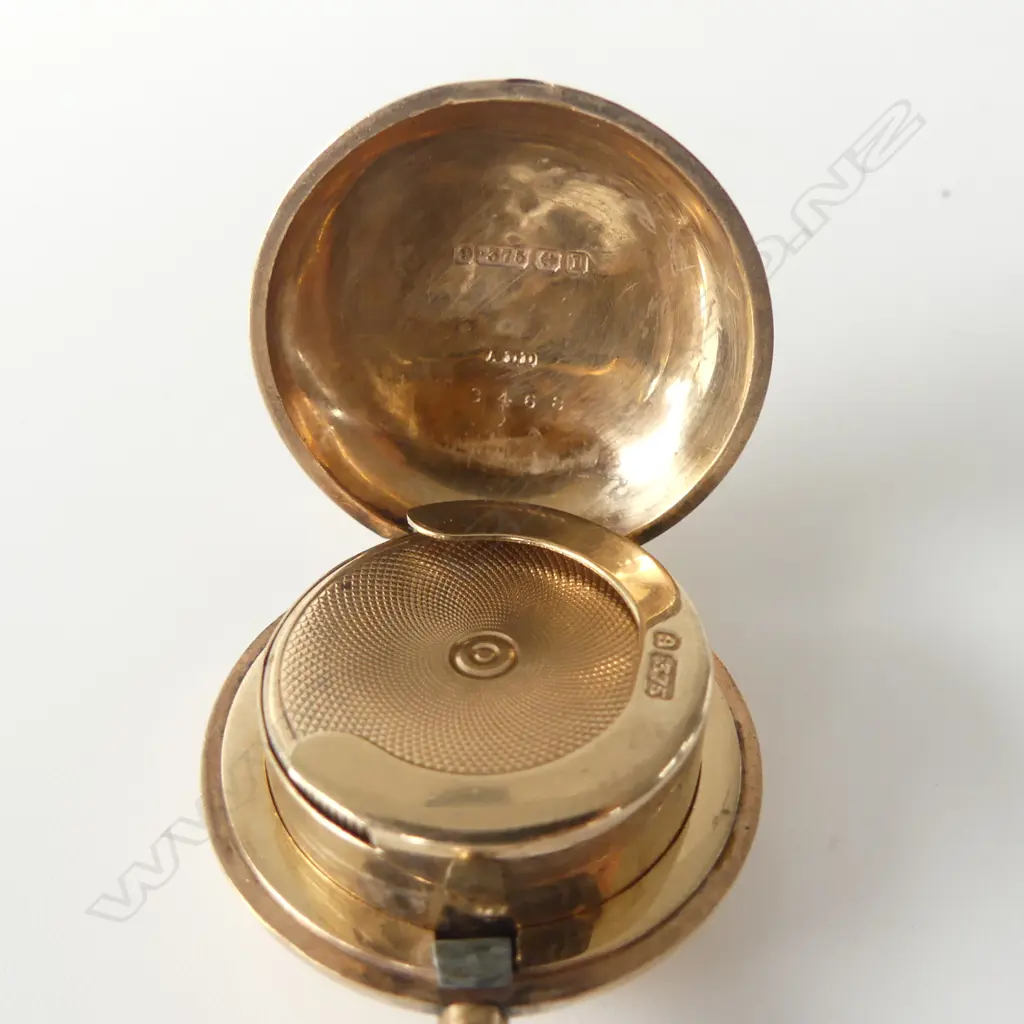 9ct SOVEREIGN CASE, AARON LUFKIN DENNISON, B'HAM 1876 15.8gms Image 1++