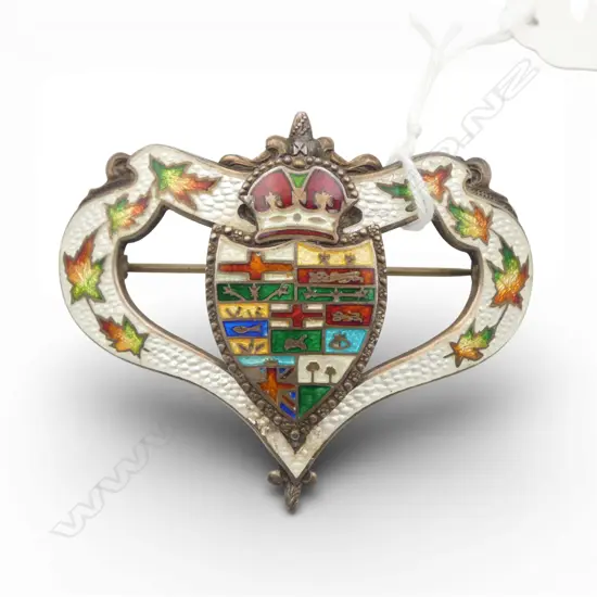 An early 20thC Canadian silver and enamel brooch