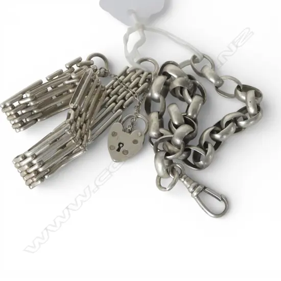 2 STG SILVER BRACELETS, 45.6gms