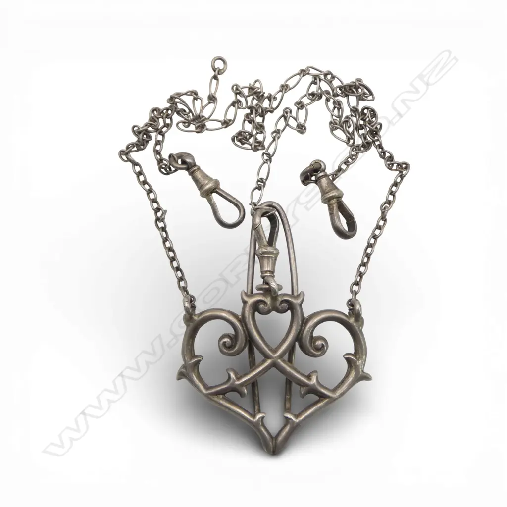 Stg Silver CHATELAINE CLIP Chester 1911. 3 chains by Adie & Lovekin Ltd Image 1++