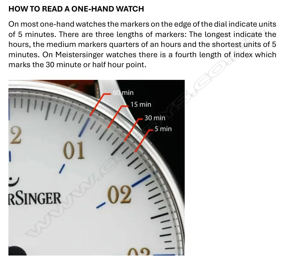 MEISTERSINGER No. 01 MENS ONE-HAND WATCH, LEATHER STRAP, PLUS LEATHER CASE, WORKING Image 1++