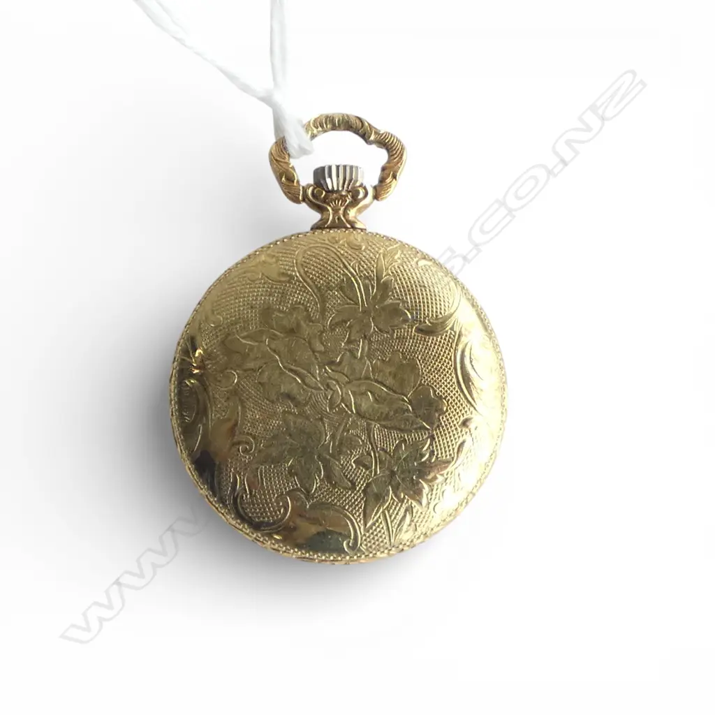 LADIES R/GOLD ROMEX SMALL POCKET WATCH.  3cm manual wind. GOING Image 1++