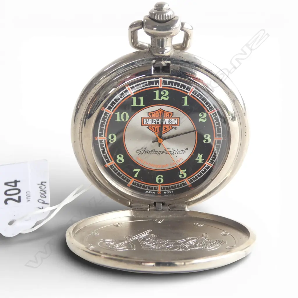 HARLEY DAVIDSON POCKETWATCH IN BELT POUCH Image 1++