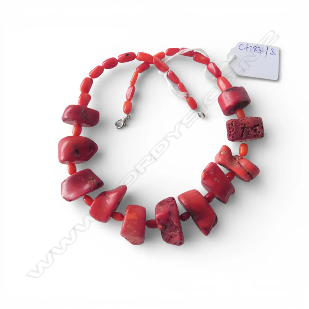 RED CORAL NECKLACE L.440mm Image 1++