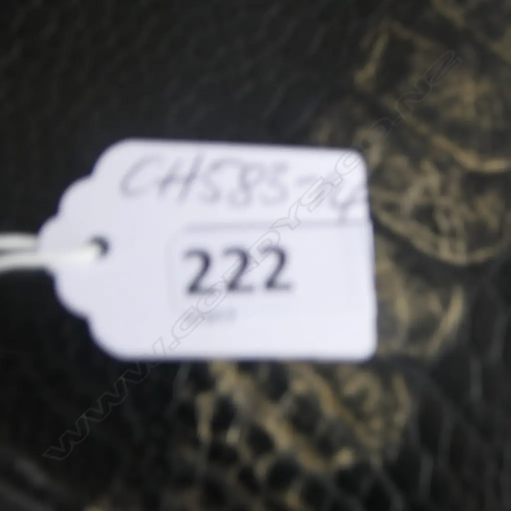 DEADLY PONIES BLACK LEATHER PURSE with lizard skin highlight. Slight wear to corners. L.200mm Image 1++