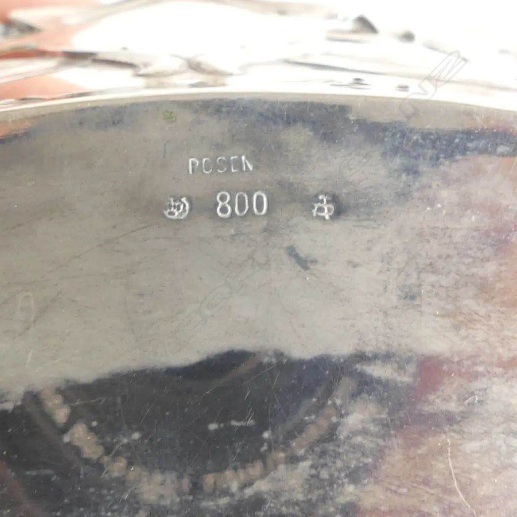 CONTINENTAL POSEN 800 SILVER ART NOUVEAU 2 HANDLED BASKET 250gms Image 1++