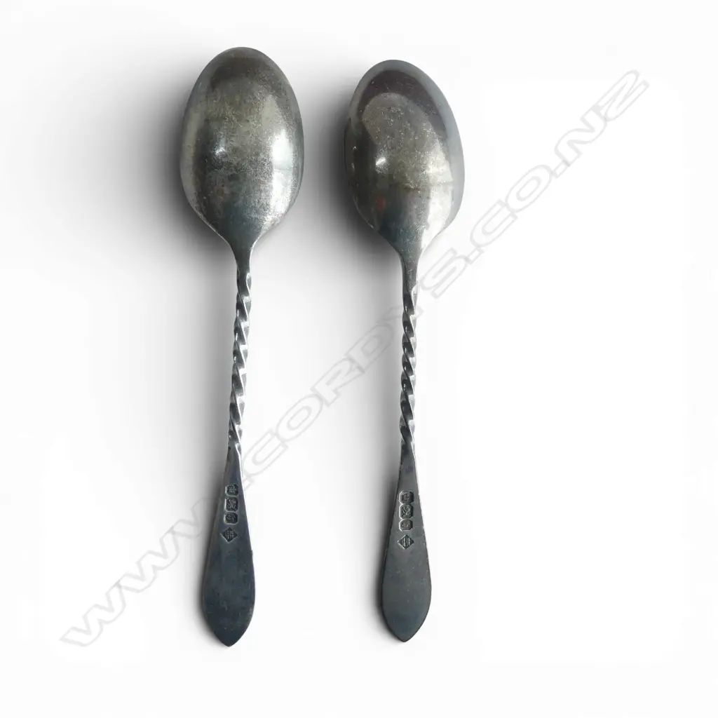 CASED SET OF 6 S/SILVER COFFEE SPOONS 49GMS Image 1++