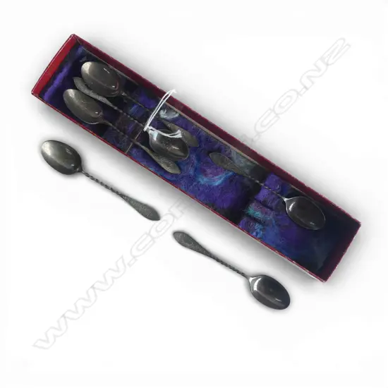 CASED SET OF 6 S/SILVER COFFEE SPOONS 49GMS