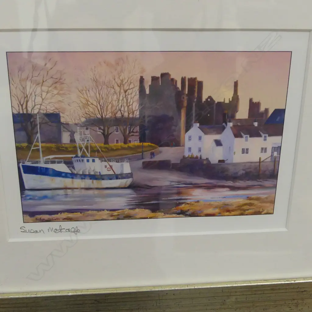 SUSAN METCALFE, SCOTTISH SCENE, SIGNED PRINT 110X155MM Image 1++