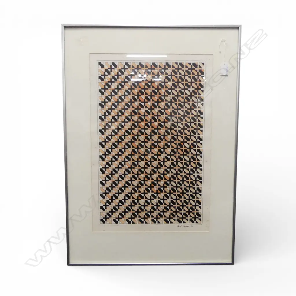 PAUL ANNEAR ink on paper GEOMETRIC STUDY signed & dated '82 500 x 320mm. Image 1++