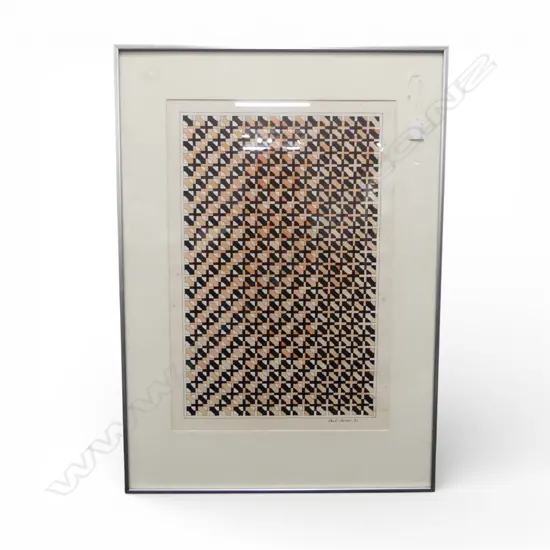 PAUL ANNEAR ink on paper GEOMETRIC STUDY signed & dated '82 500 x 320mm.