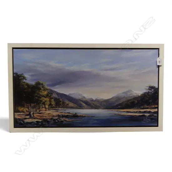 CRAIG S. PRIMROSE, UNTITLED LANDSCAPE, ACRYLIC ON CANVAS, SIGNED LOWER RIGHT, 355x660mm