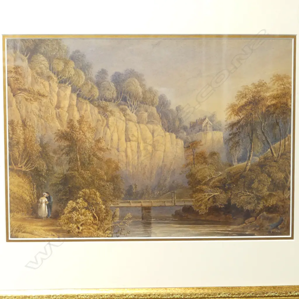 ARTIST UNKNOWN, VICTORIAN LANDSCAPE WC 260x370mm Image 1++