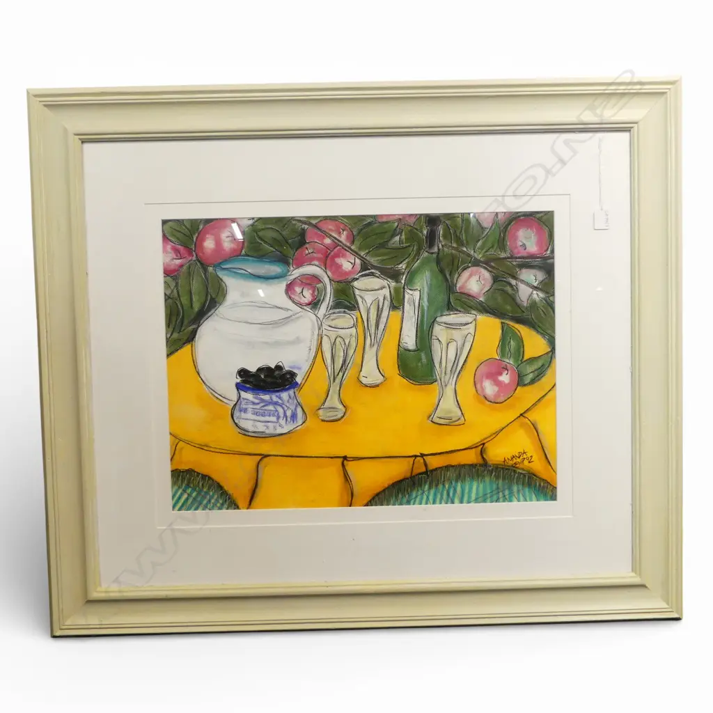 AMANDA KEMP, STILL LIFE, PASTEL ON PAPER, SIGNED & DATED '92 470x620mm Image 1++