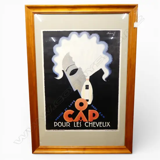 REPRODUCTION FRENCH 1930s PRINT 'O CAP POUR LES CHEVEUX' 765x570mm