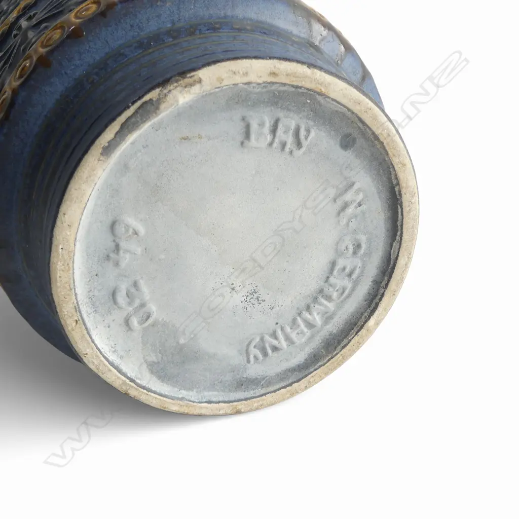 RETRO WEST GERMAN TALL BLUE VASE H310MM Image 1++