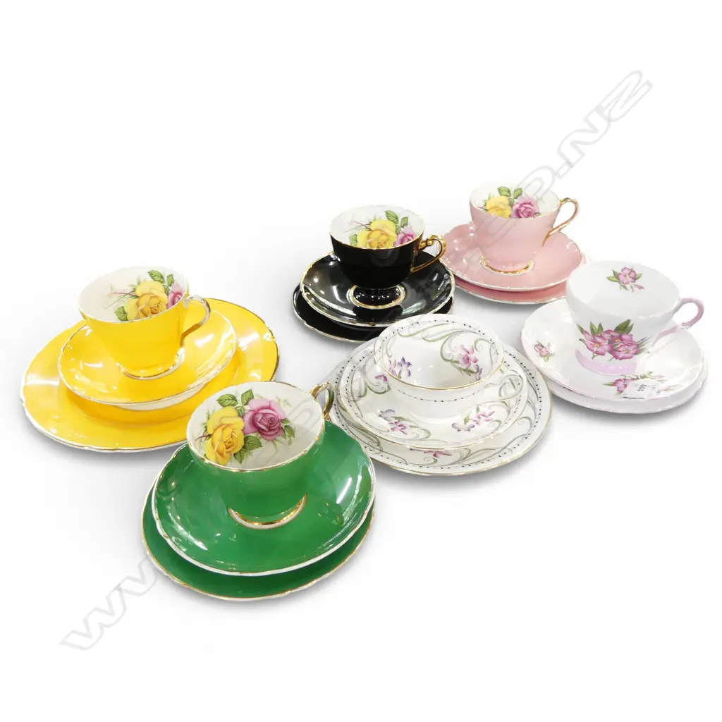 6 SHELLEY CHINA CSP SETS MIXED PATS Image 1++