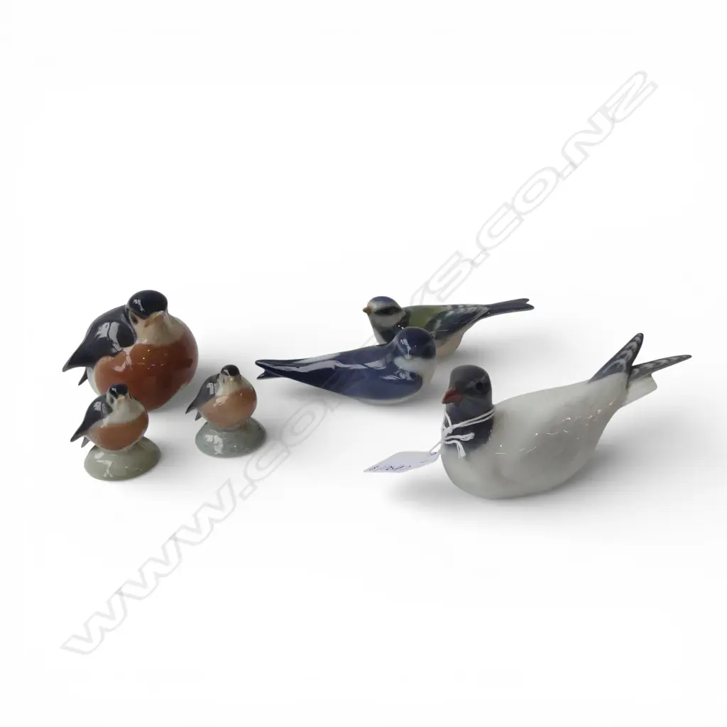 6 ROYAL COPENHAGEN BIRDS L.125mm Image 1++