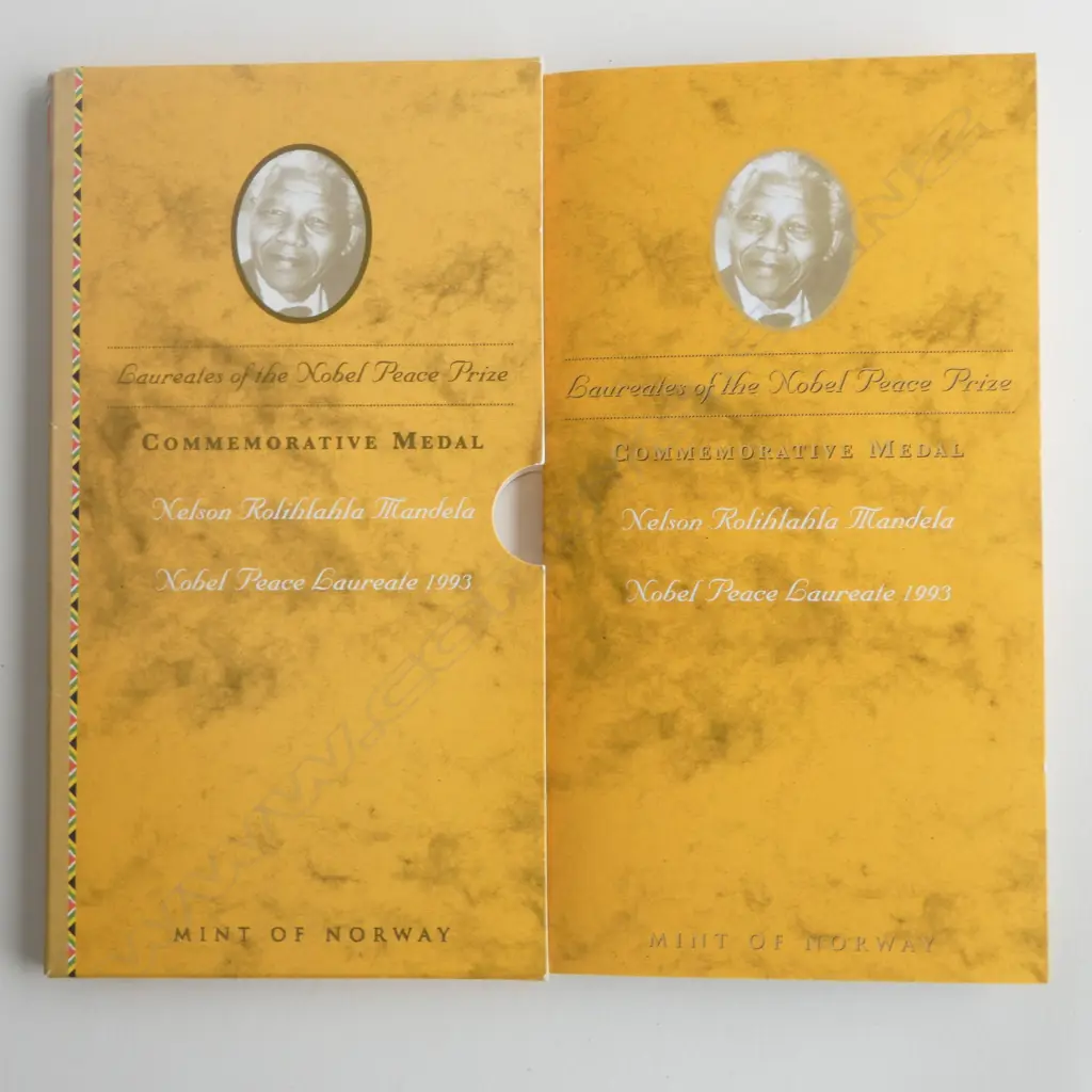 925 SILVER 2001 NELSON MANDELA NORWAY MINT COIN 31gms Image 1++