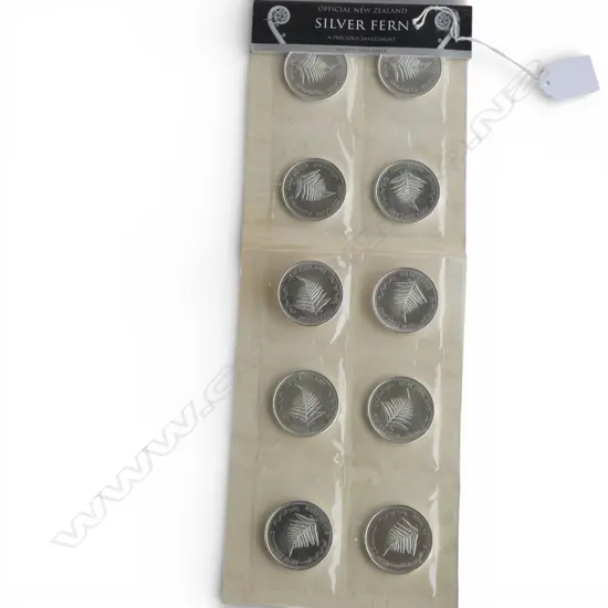 12 SILVER FERN 1 ONCE SILVER COINS, approx 373gm