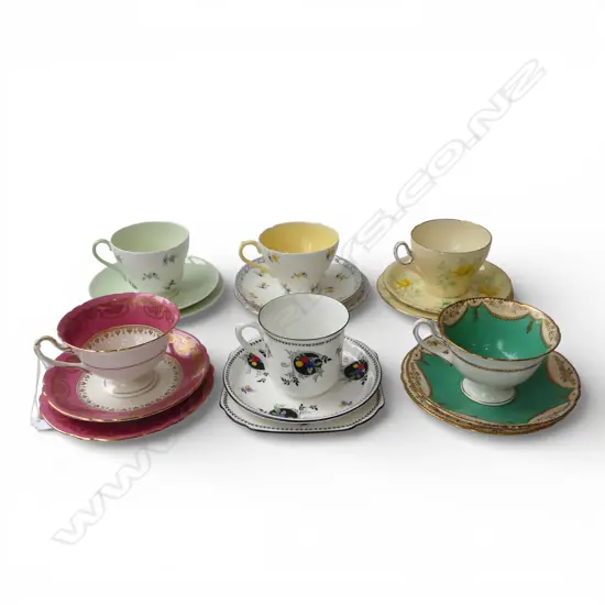 6 SHELLEY CHINA CSP SETS MIXED PATS