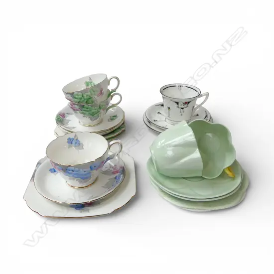 6 SHELLEY CHINA CSP SETS MIXED PATS