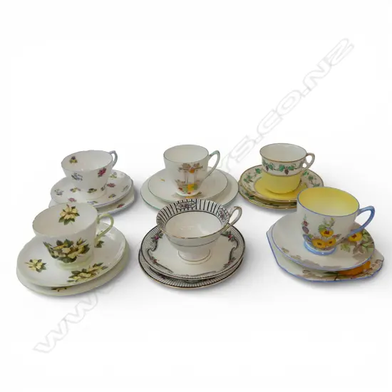 6 SHELLEY CHINA CSP SETS MIXED PATS