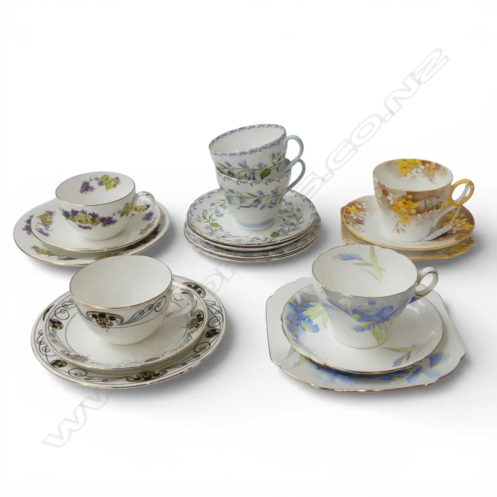 6 SHELLEY CHINA CSP SETS MIXED PATS Image 1++
