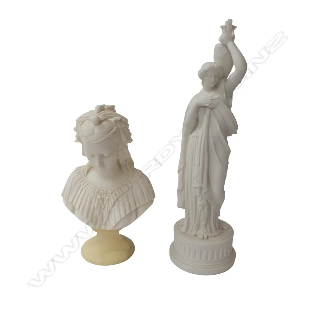 A. GIANNELLI BUST + CLASSICAL FIGURE H.365mm Image 1++