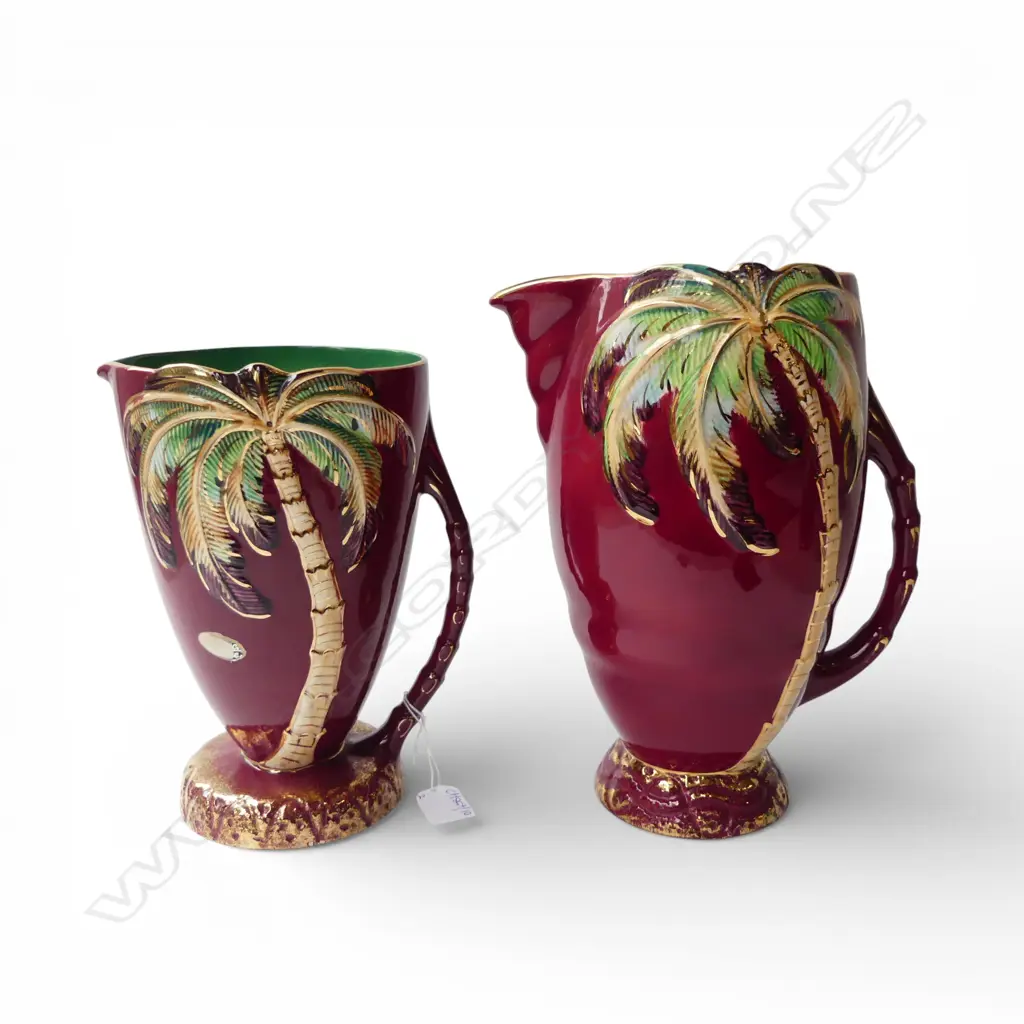 2 BESWICK PALM TREE JUGS H.275mm Image 1++