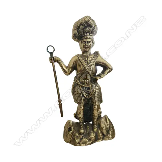 VINTAGE BRASS SCOTTISH HIGHLANDER ROYALTY GUARD H.485mm.