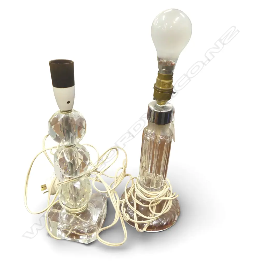 2 CRYSTAL TABLE LAMP BASES H300MM Image 1++