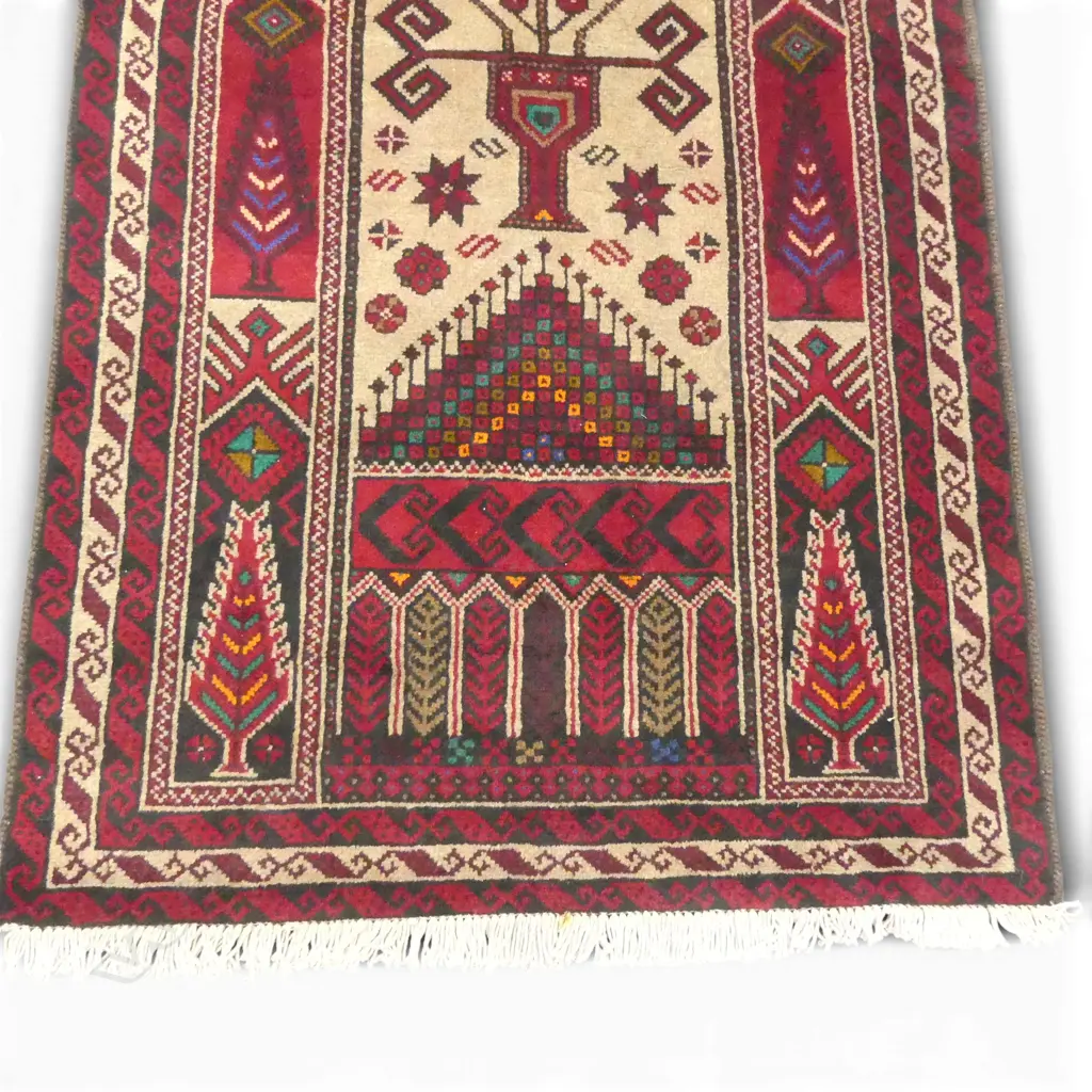 HAND KNOTTED ALL WOOL RUG 1800x960mm Image 1++