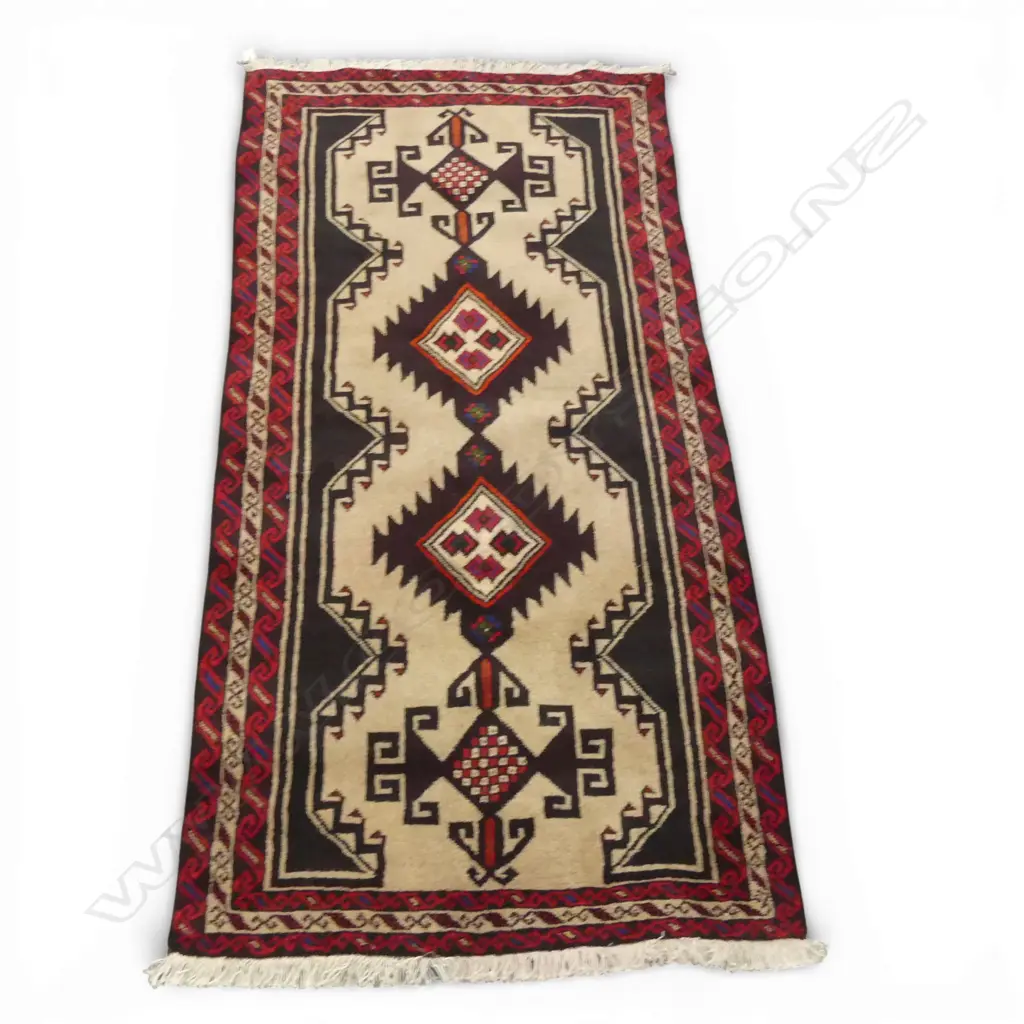 AFGHAN BALUCHI HAND KNOTTED WOOL PILE RUG 950x1710mm Image 1++
