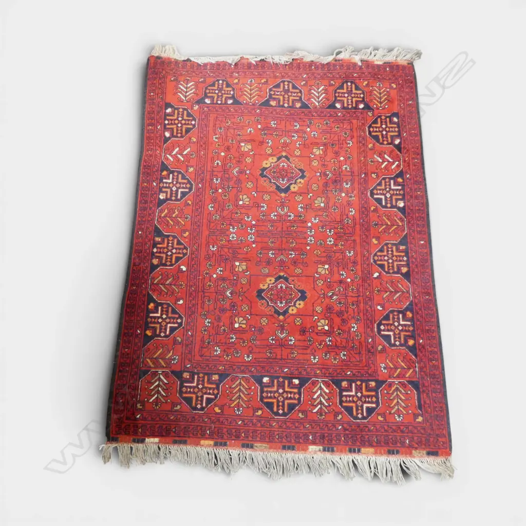 HAND KNOTTED ALL WOOL RUG 1400x1050mm Image 1++