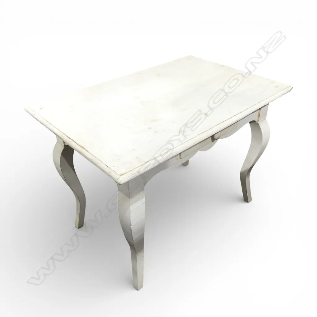 FRENCH WHITE PAINTED SIDE TABLE WITH DRAWER L 950 MM MINOR FAULTS Image 1++