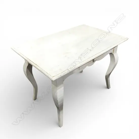 FRENCH WHITE PAINTED SIDE TABLE WITH DRAWER L 950 MM MINOR FAULTS
