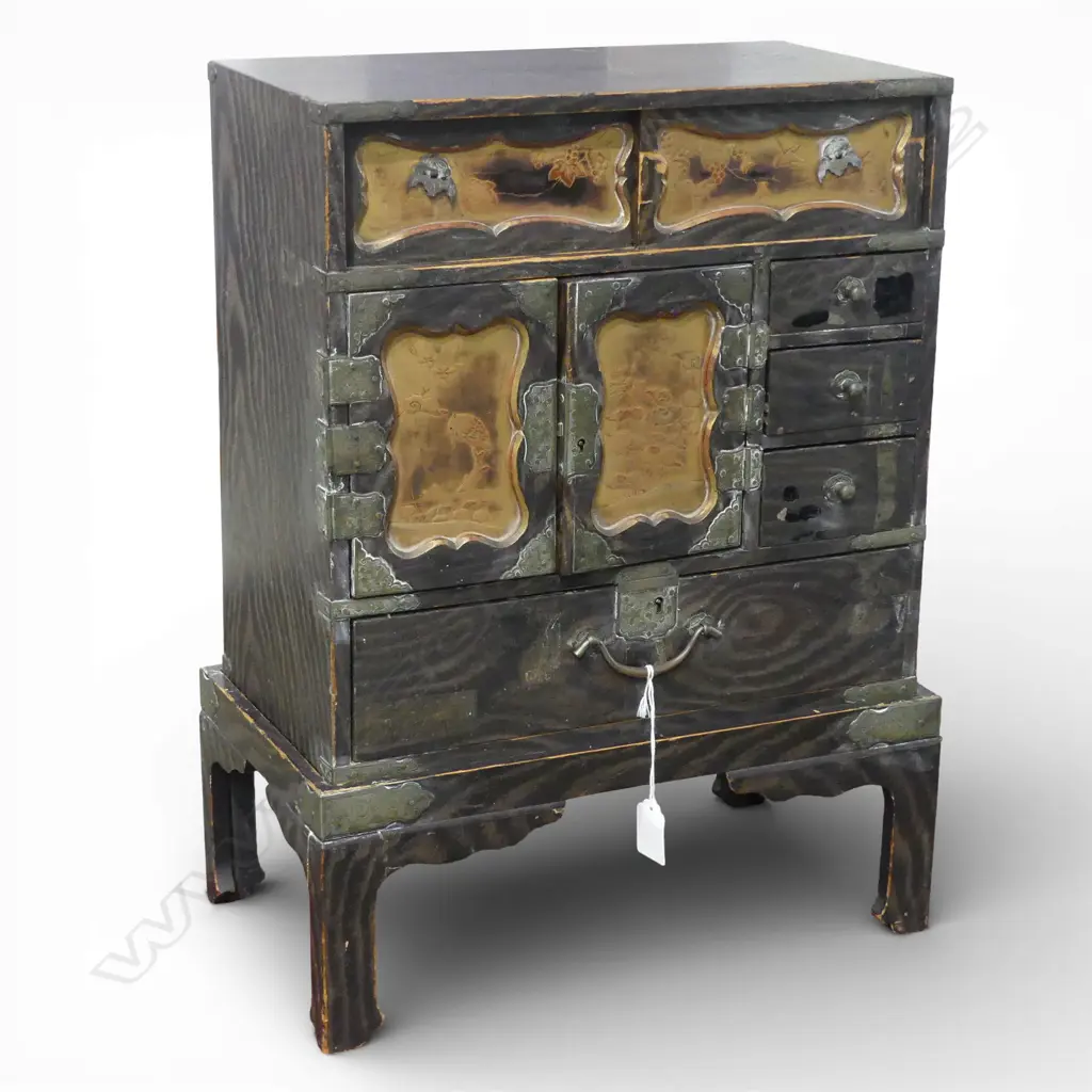 ORIENTAL CHEST ON STAND 385x215x505mm Image 1++