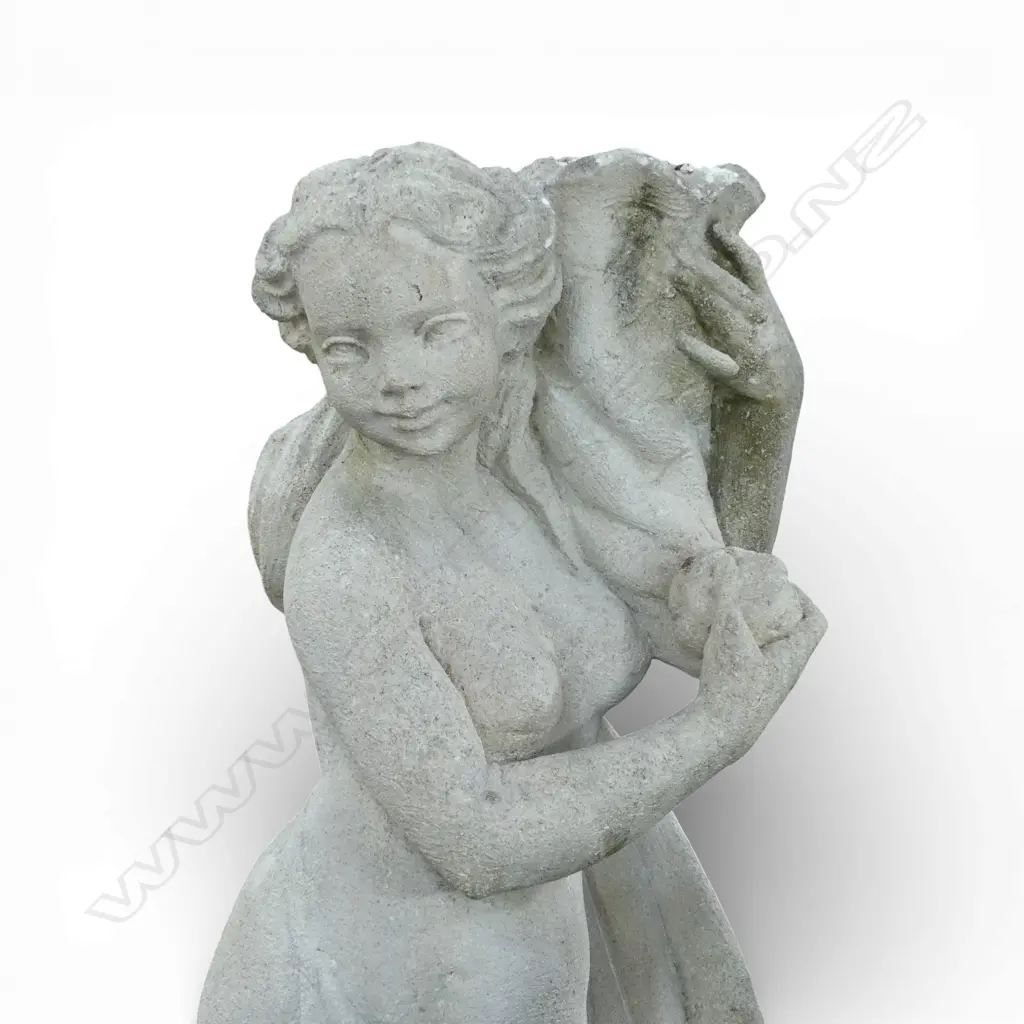 FRENCH CONCRETE GARDEN STATUE; CLASSICAL FIGURE H.1100mm Image 1++