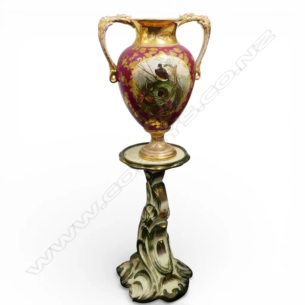 ANTIQUE VASE & STAND H.900mm REPAIRS Image 1++