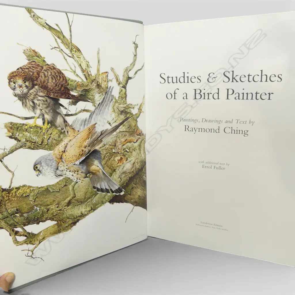 CASED ART BOOK 'STUDIES & SKETCHES OF A BIRD PAINTER BY RAYMOND CHING' 336/500 1981 SIGNED 415x295mm Image 1++