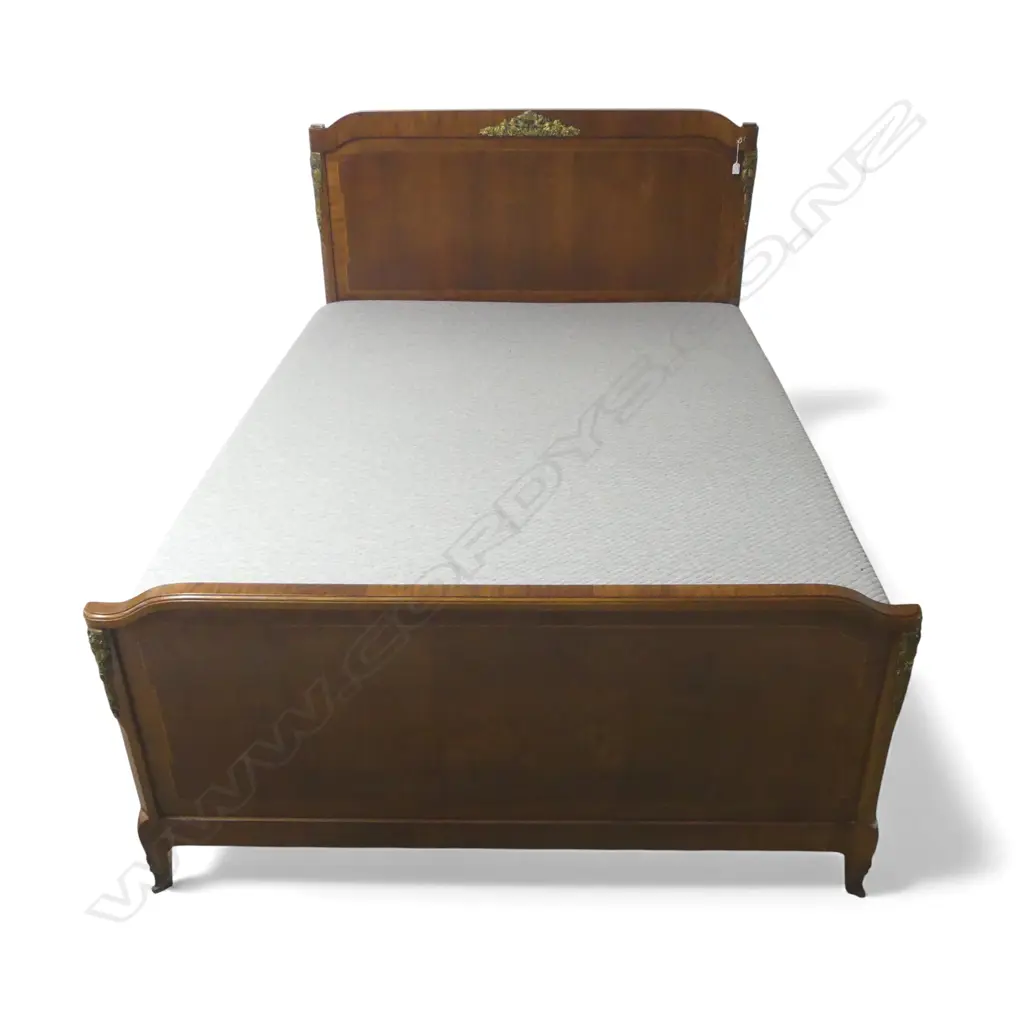 MODERN FRENCH STYLE QUEEN FRAME with MATTRESS ex JOHN STEPHENS Image 1++