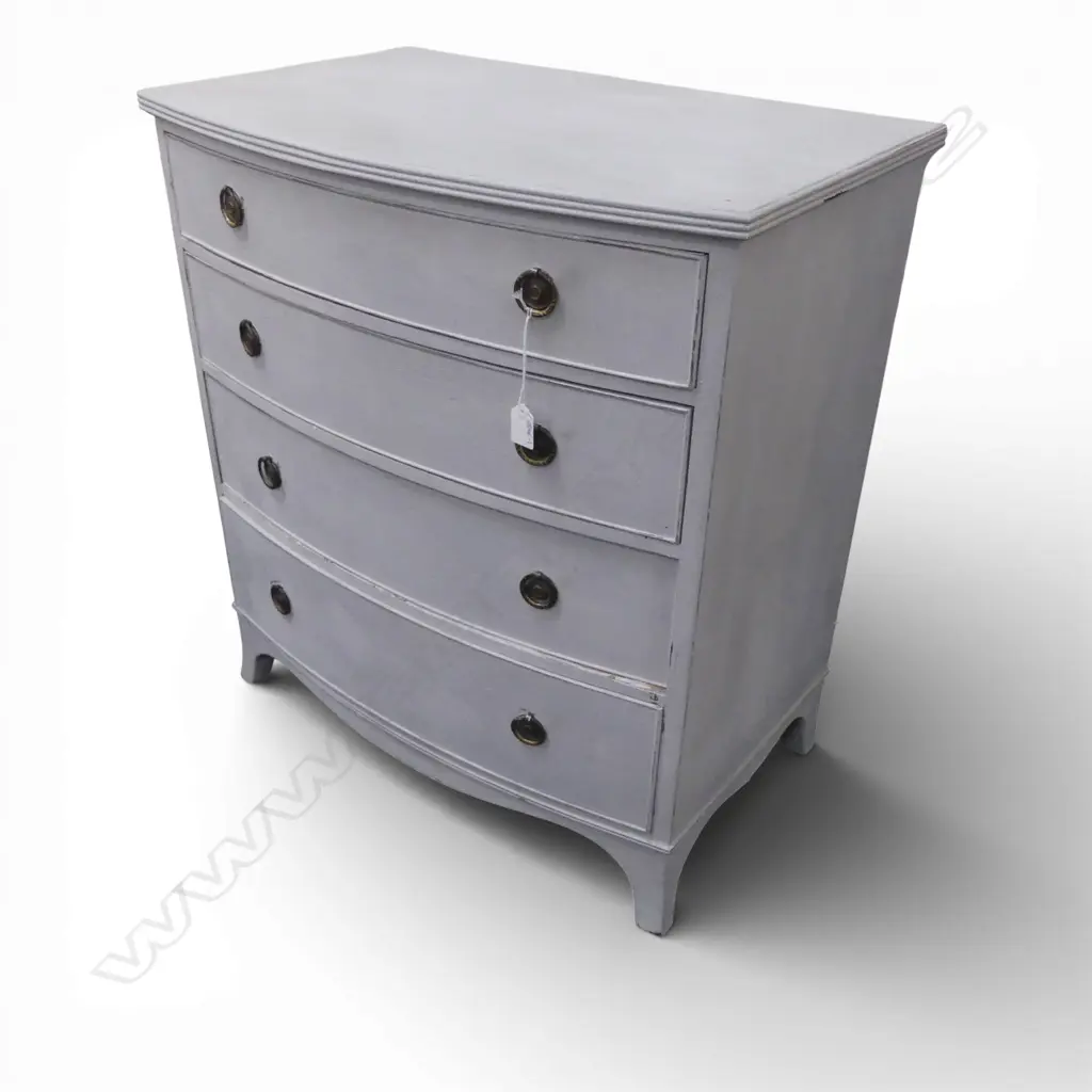 SMALL PROPORTION GEORGIAN STYLE CHEST OF DRAWERS chalk painted 680x440x745mm Image 1++