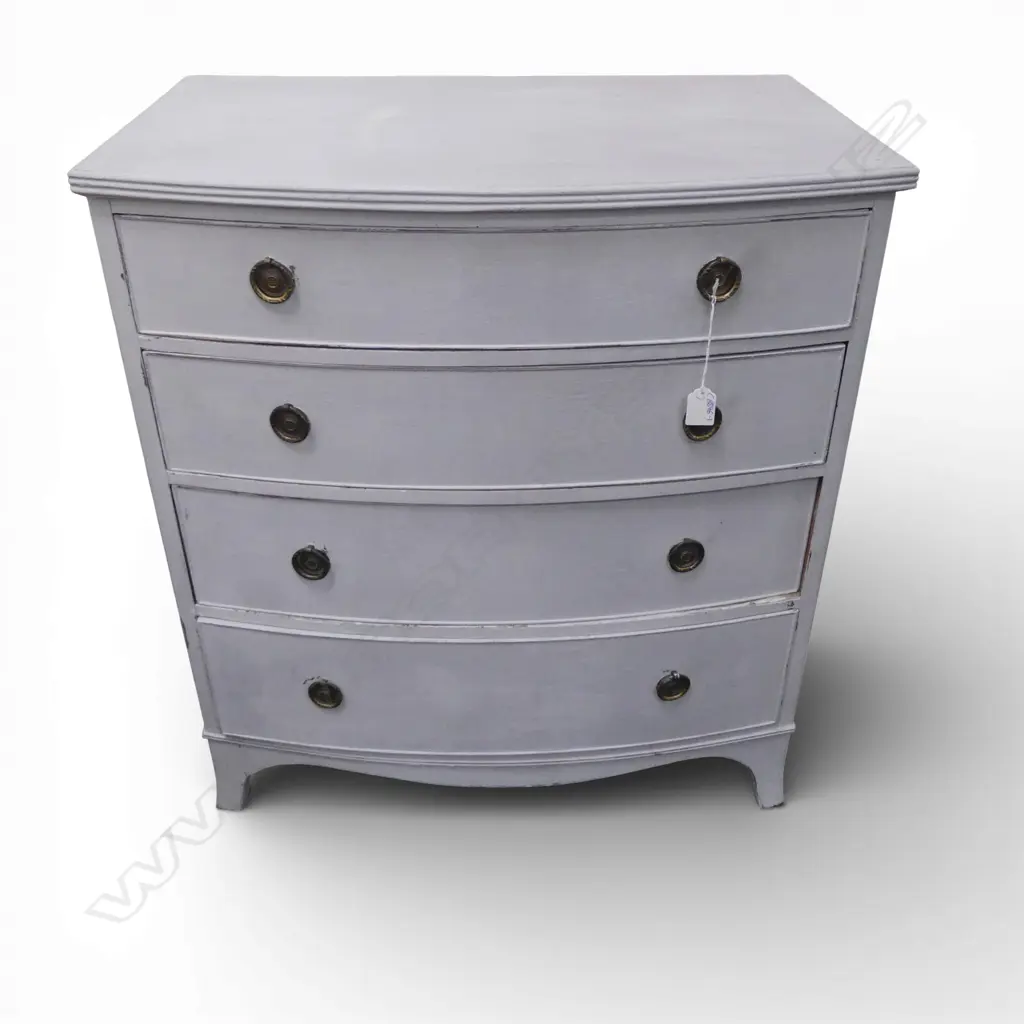 SMALL PROPORTION GEORGIAN STYLE CHEST OF DRAWERS chalk painted 680x440x745mm Image 1++