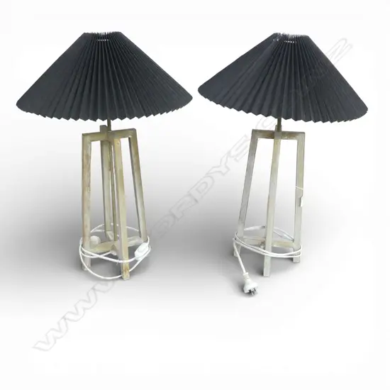 PR TABLE LAMPS pleated shades H.650mm