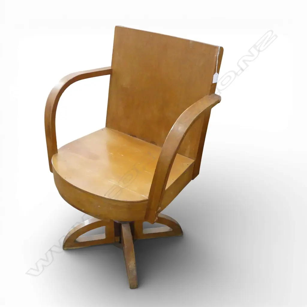 VINTAGE PLYWOOD OFFICE CHAIR Image 1++