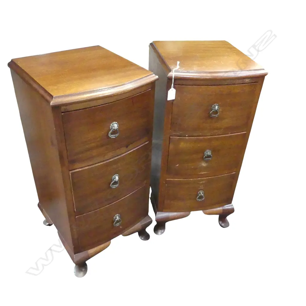 PR MAHOGANY BEDSIDE DRAWERS 310x320x685mm Image 1++