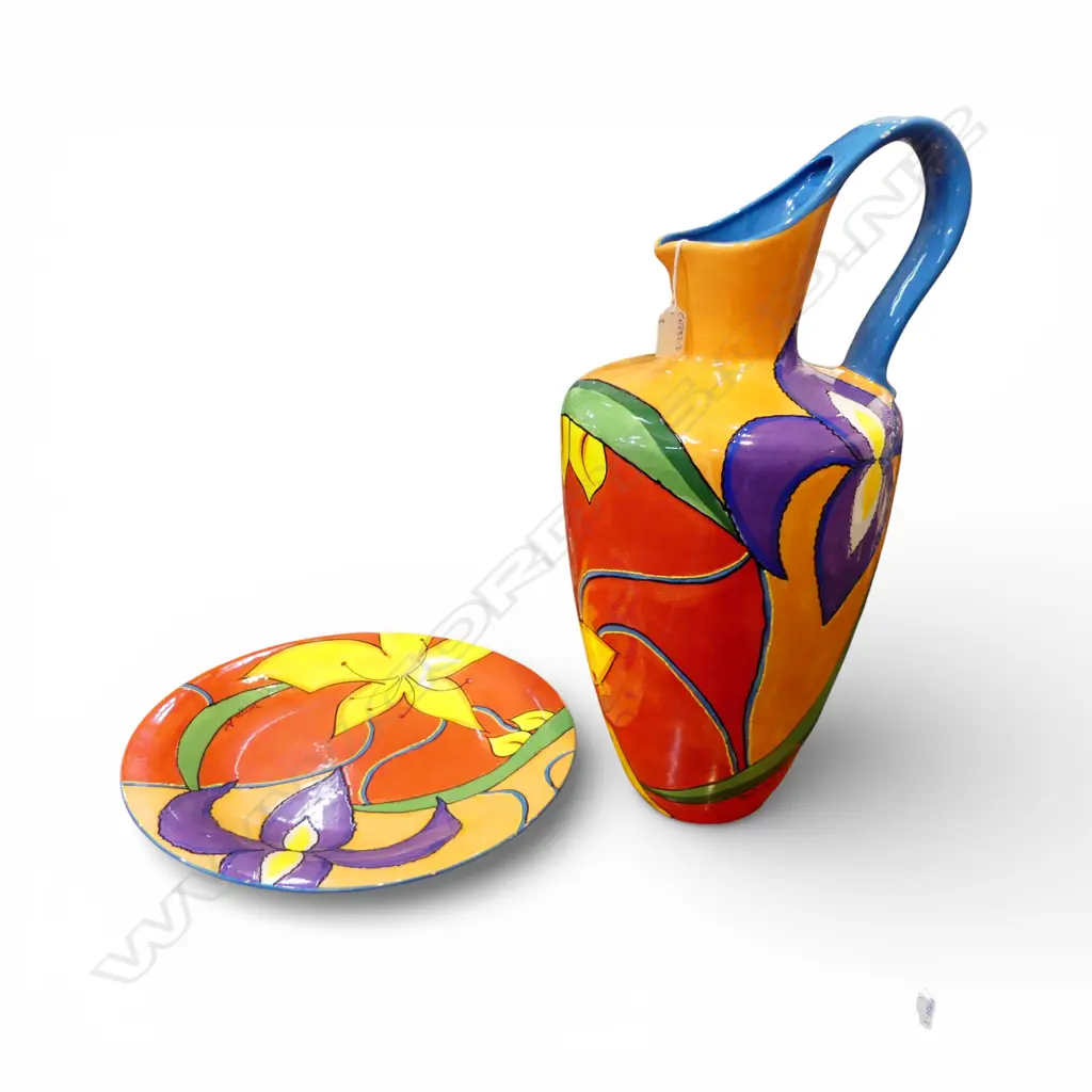 CERAMIC JUG & PLATTER by DALOZZO ART AUS. H.540mm Image 1++